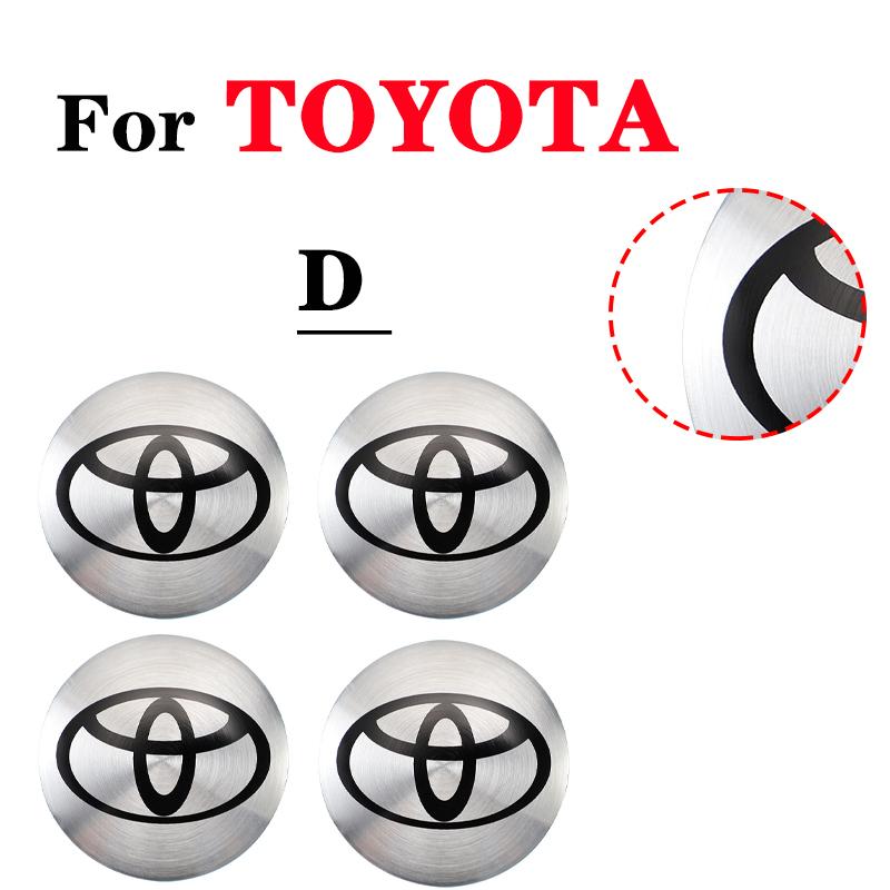 4pcs Car Wheel Stickers 56mm Auto Center Hub Cap Decal For Toyota Gazoo Racing TRD Corolla Yaris Chr Auris Rav4 Prius Prado