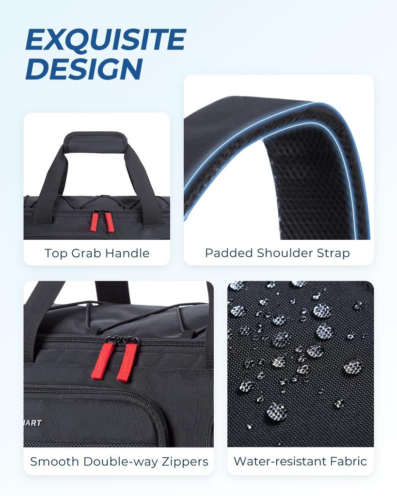 BAGSMART Boston Călătorie Sport Călătorie Sală de Gimnastică Mare Pantofi Școală Apă Umăr Negru Geantă, Geantă, Geantă, Geantă, Geantă, Capacitate, Depozitare, Călătorie, Repelent,