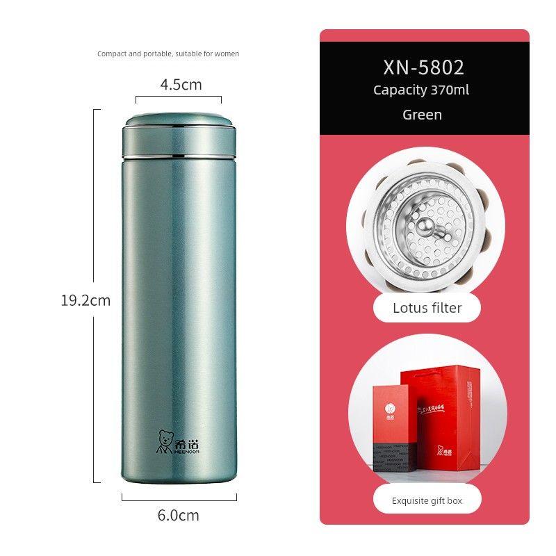 Xino Large-Capacity Thermos Cup, Business Car Filter Tea Cup, Portable 304 Stainless Steel Water Cup for Men and Women