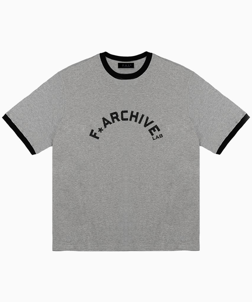 Peulonteuakaibeulaeb Arch Heavyweight Ringer Short Sleeve T-Shirt [Melange Grey]