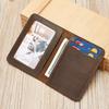 Genuine Leather Card Bag Wallet Crazy Horse Leather Driver's License Holder Vintage Multi-slot Cowhide Wallet