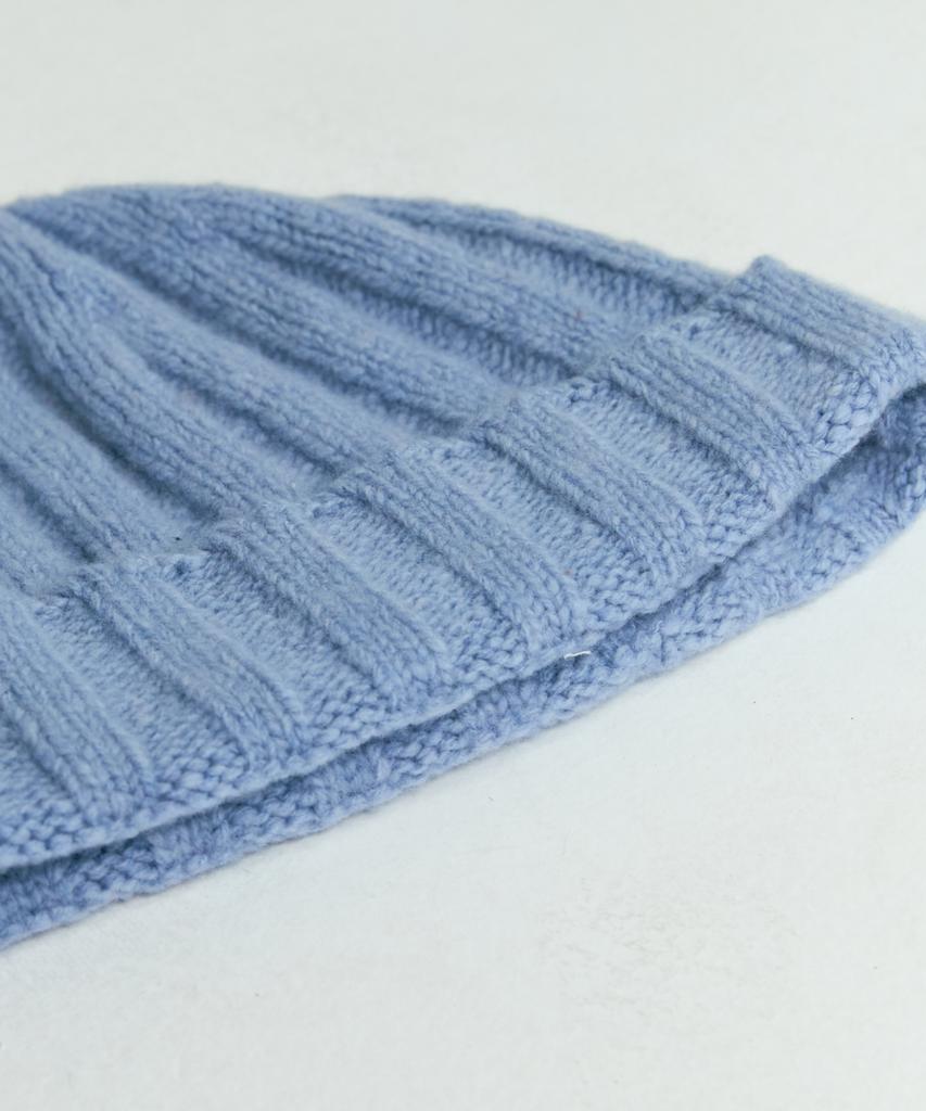 LEI AVERY Merino Wool Ribbed Beanie (Sora)