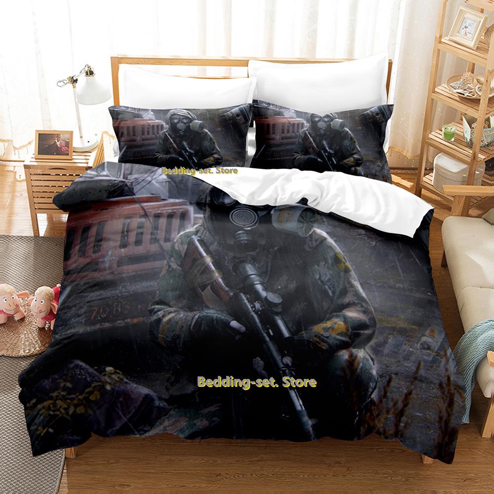 Nová hra S.T.A.L.K.E.R. 2 Srdce Černobylu Povlečení Kreslené Anime Třídílná Sada Ložnice pro Dospělé Děti Povlaky na Peřinu Literie