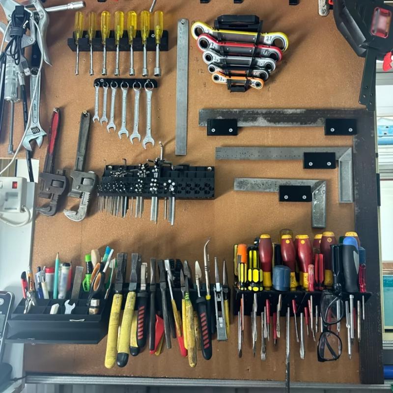 Sturdy PP Material Wall Mounted Tool Storage Rack No Screws Easy Install for Home Garage Kitchen Tool Organizer