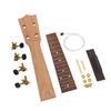 Make Your Own Ukulele Kit Guitar Neck String Knob Bridge Wooden 21in Unfinished Ukulele Parts