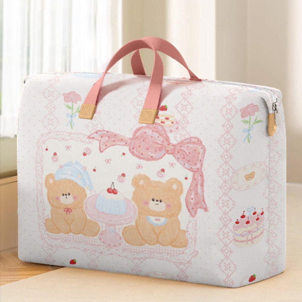 Non-woven Fabric Children Quilt Finishing Bag Cartoon Luggage Storage Bag Clothes Organizer  Closet