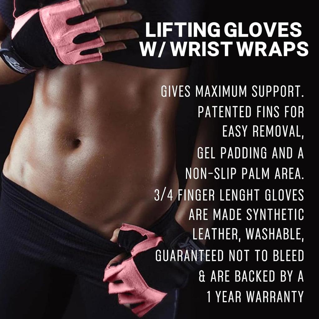 Schiek 520P Womens Gel Lifting Glove Pink Small (Small) -