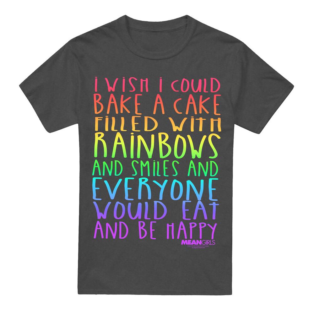 Mean Girls Rainbows And Cake T-Shirt S-2XL Charcoal