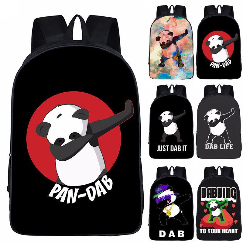 Durable Dab Panda School Backpack For Students Featuring Smooth Zipper And Easy-to-clean Material