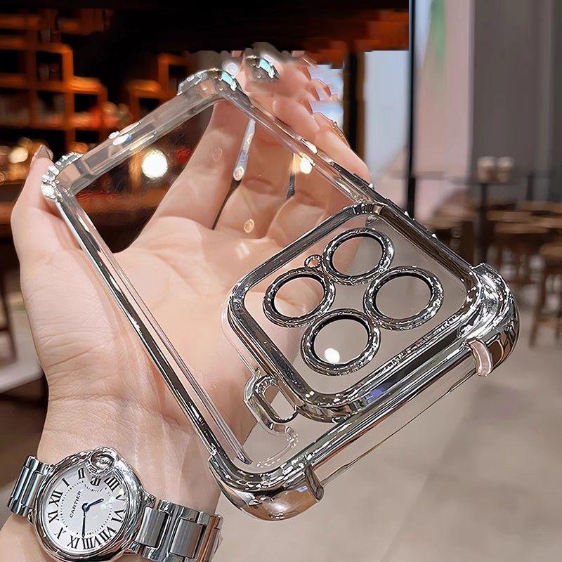 Hülle Für Xiaomi 15T Pro Mi 15 T 5G Kameraschutzschale Galvanisierte Transparente Weiche TPU-Silikonhülle Stoßfester Stoßfänger
