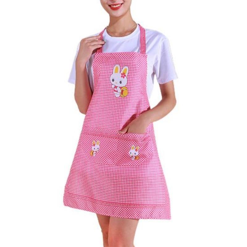 70cm Lightweight Apron Sleeveless Practical Cartoon Rabbit Household Cleaning Bib