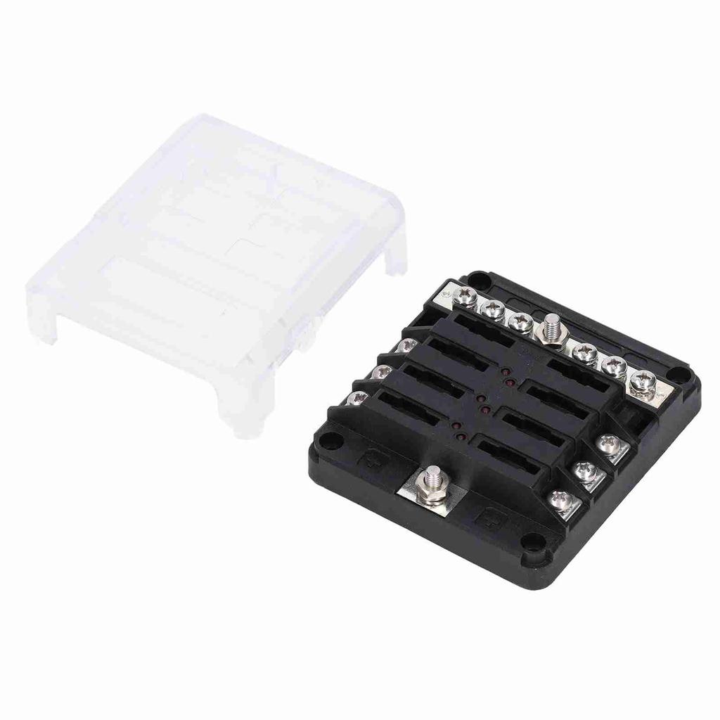 6 Way Fuse Block IP66 Waterproof Fuse Box Holder 32V DC with Dampproof Cover for Car Boat RV
