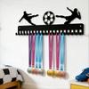 5-Hook Metal Medal Display Rack – 15.7x4.5 Inch Award Organizer for Sports, Athletes, Coaches