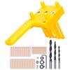 41Pcs Dowel Jig Kit Adjustable MultiFunctional Durable HighAccuracy Drill Jig for Straight Holes for Woodworking(Yellow