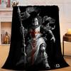 1PC Knightly Crusader Armor Flannel Blanket Gift, Suitable for Both Men And Women, Soft Ideal for Beds And Sofa, Birthday Or Christmas Gift