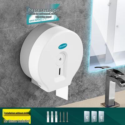 Morton Punch-Free Round Plastic Toilet Paper Holder M-5826