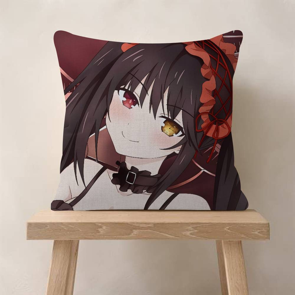 Anime DATE A LIVE Cushion Cover Car Throw Pillow Case For Sofa Car Christmas Gift