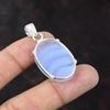 Blue Lace Agate Pendant 925 Sterling Silver Pendant Handmade Birthstone Jewelry High Quality Gemstone Pendant Gift For Friend Silver Jewelry
