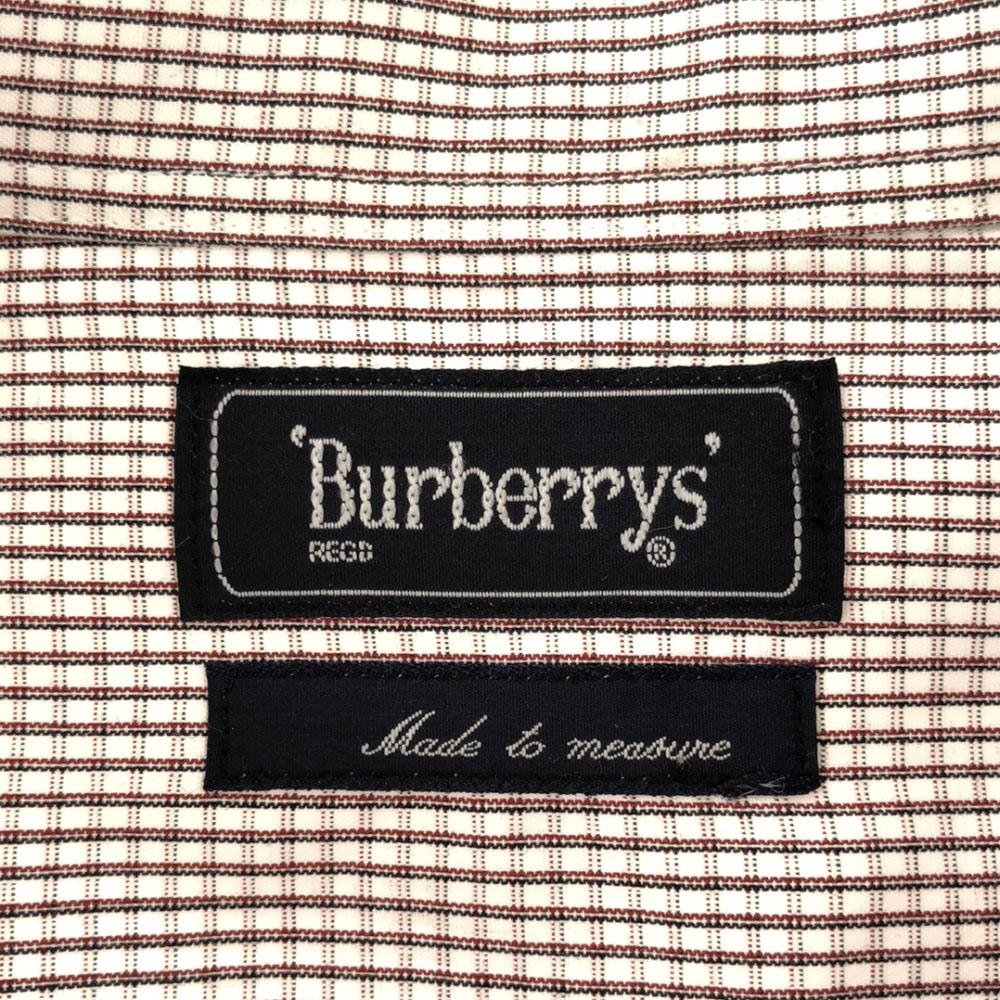 Burberrys made in Japan check Long sleeve Cotton shirt S White x Red Men's Used