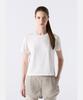 DESCENTE Women'S Running Semi-Crop Short Sleeve T-Shirt Ivory Sr122Rts31