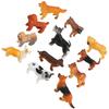 Dog Figurines Puppy Statues Models Toys Decoration Educational Toy For Children Miniature Design Assorted Color 12Pcs