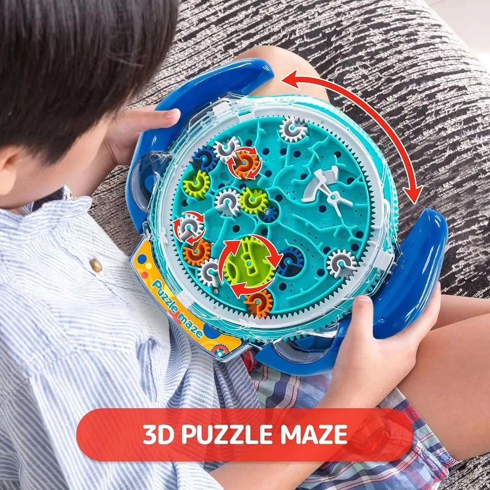 Rolling Ball Maze Board 3D Puzzle Logic Training Toy Gear Track Ball Brain Games
