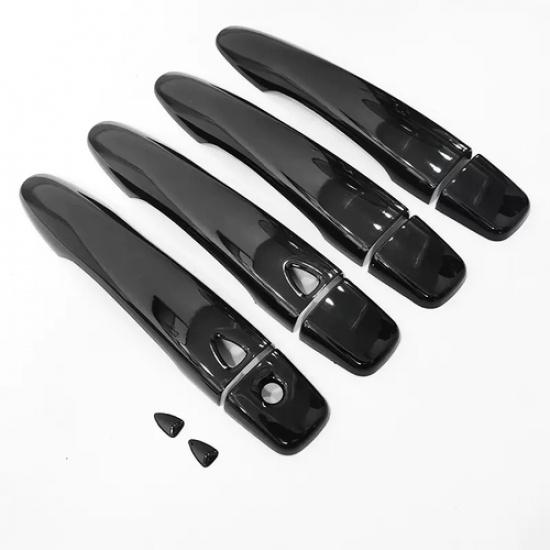 Bright black Car Front Door Handles Cover Trim For NISSAN KICKS -2024