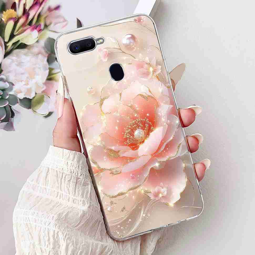 For Oppo F9 CPH1823 6.3" Case Soft Silicone TPU Back Cover For Oppo f9 OPPO F9 Pro Fashion Flower Painting Protective Cases