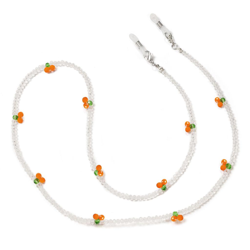 Straps Cherry Eyeglass Lanyard Anti-lost Unisex Acrylic Beaded Chain Face Mask Necklace Crystal Glasses Chain Mask Cord Holder