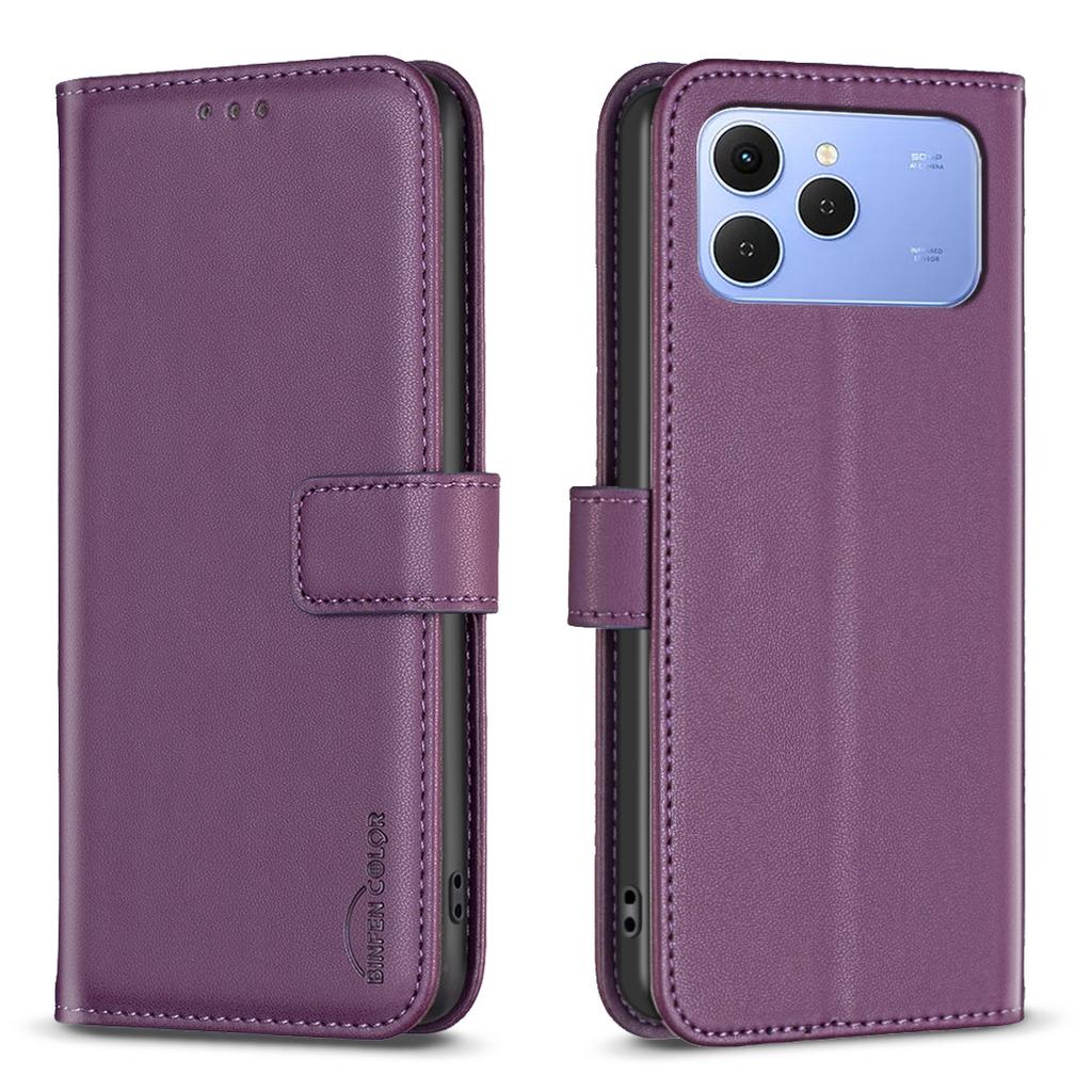 For TECNO Spark 40 4G Phone Case BINFEN COLOR BF17 Wallet Folio Flip Leather Cover