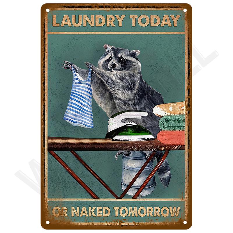 Retro Plechová Značka Vintage Kovové Značky Talíře Plakáty Interiér Domu Koupelna Nástěnné Umění Nástěnná Malba Estetický Pokoj Domácí Dekorace