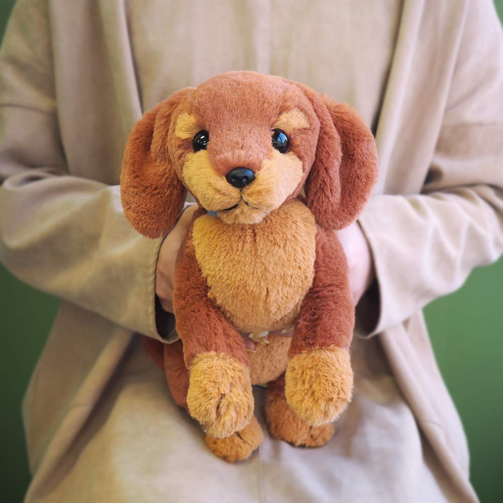 Sun Lemon Miniature Dachshund Plush Animal P-7672 Small Lap Dog 14x40x17cm Cute Dog