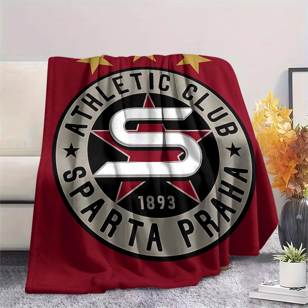 AC Sparta Praha Print Flannel Blanket, High quality Comfortable for All Seasons, Home Decor, Warmth and Comfort, Perfect for Christmas Gifts