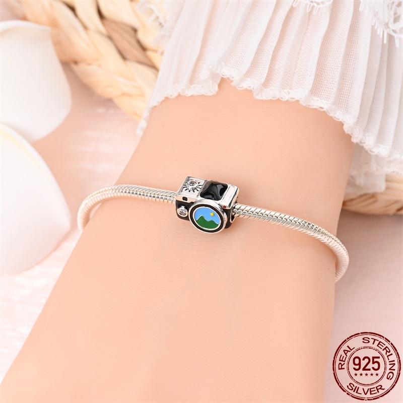 Copper Off-Road Vehicle Camera Travel Art Pendant Compatible With Original 3Mm Pan Bracelet Jewelry For Women Birthday Jewelry Piece Present
