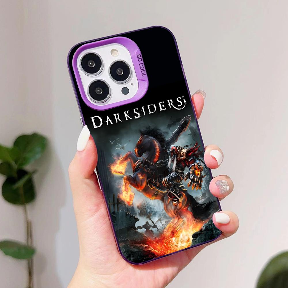 Game Darksiders Mobile Phone Case for iPhone 17 16 15 14 13 12 11 X XR XS 8 7 Air Pro Max Plus Purple Translucent Colorful Cover
