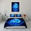 Abstract Blue Energy Sphere Decor Soft Comfortable Duvet Cover Bedding Set Included 1*Duvet Cover & 2*Pillowcases, Gift