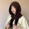 Women'S Winter Soft Beanie Hoodie Balaclava Hooded Scarf - Thermal Face Mask & Neck Gaiter, Stretchy Adjustable Drawstring Closure, Windproof