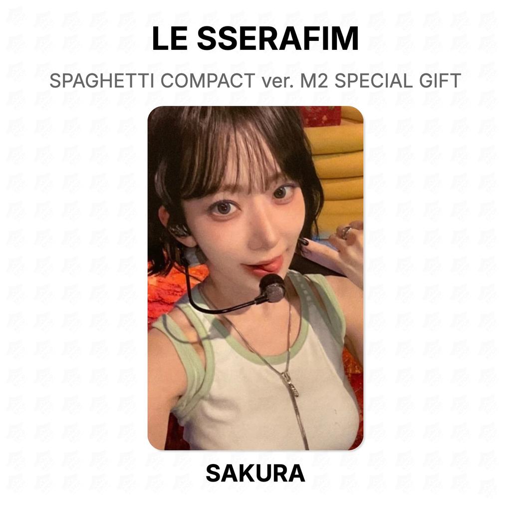 LE SSERAFIM SPAGHETTI COMPACT ver. M2 Spezielles Geschenk Offizielle Fotokarte