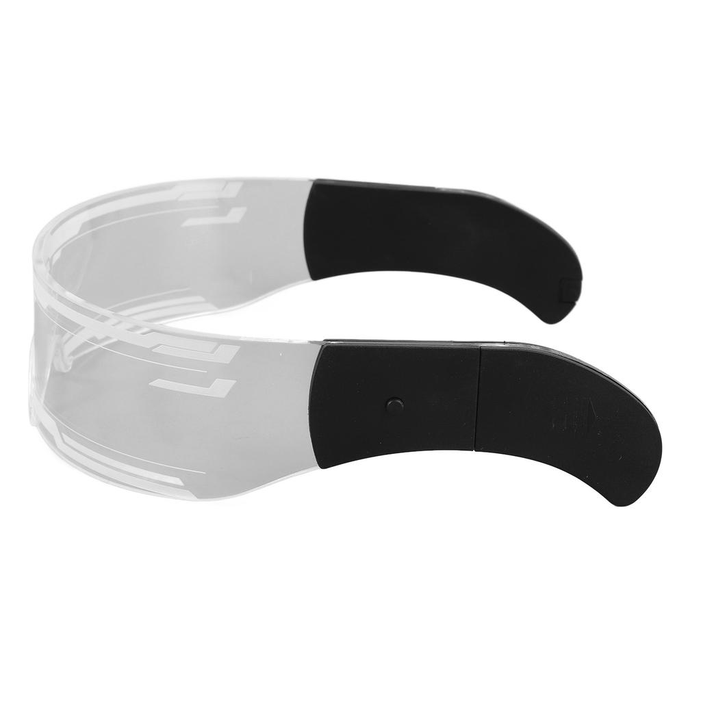 LED Visor Brille Leuchtet 7 Farben 4 Modi Cyberpunk Futuristisch Leuchtend Cosplay für Clubs Weihnachten