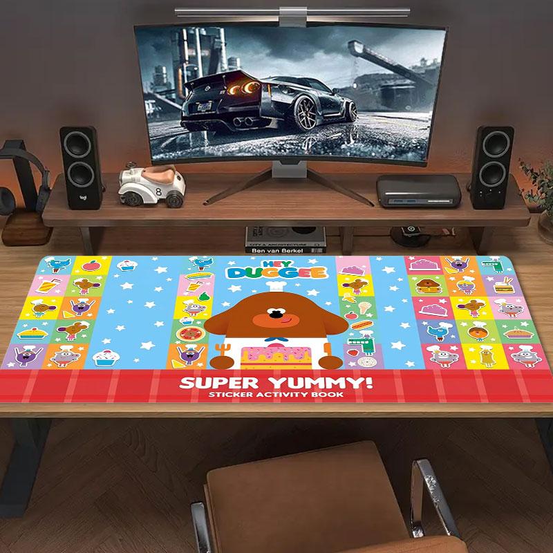 Duggee Rainbow Adventure Large Size Mouse Pad Large Gaming Table Cushion Nonslip Laptop Tablet Big Mousepad Xxl Mat Mini Pc Playmat With Lock Edge