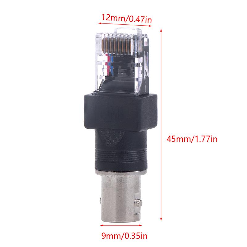 1Pc Hohe Quanlity Schwarz Stecker Bnc-buchse Jack Zu Rj45 Stecker Rf-adapter Koaxialstecker