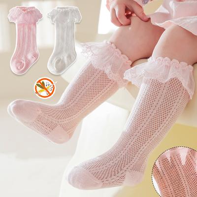 Sommer Neue Babysocken Niedliche Spitze Blume Dünnes Netz Weiche Baumwolle 0-12 Monate Neugeborenes Baby Mädchen Socken