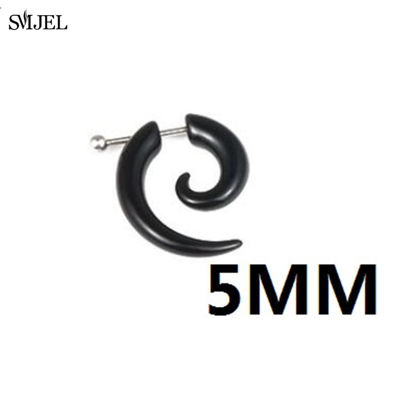 Punk New Fashion Spiral Earrings Tapers Snail Ear Expanders Black Earring 4/5/6/8/10 Mm Body Jewelry Men Women Ear Plug Piercing