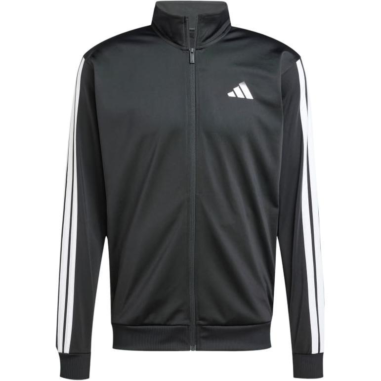 adidas 3-Stripes Tricot Regular Track Jacket Asia Sizing Black Men s JI8816 L