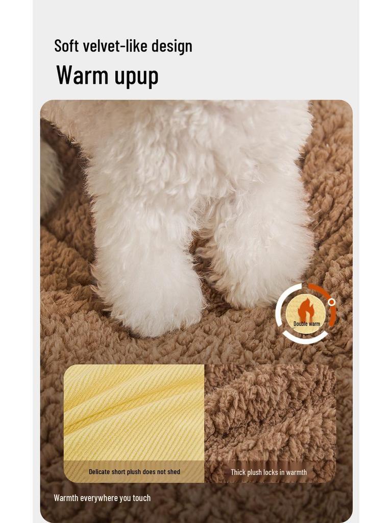 Cozy Winter Enclosed Pet Nest for Small Dogs & Cats - Removable & Washable, Four Seasons Use