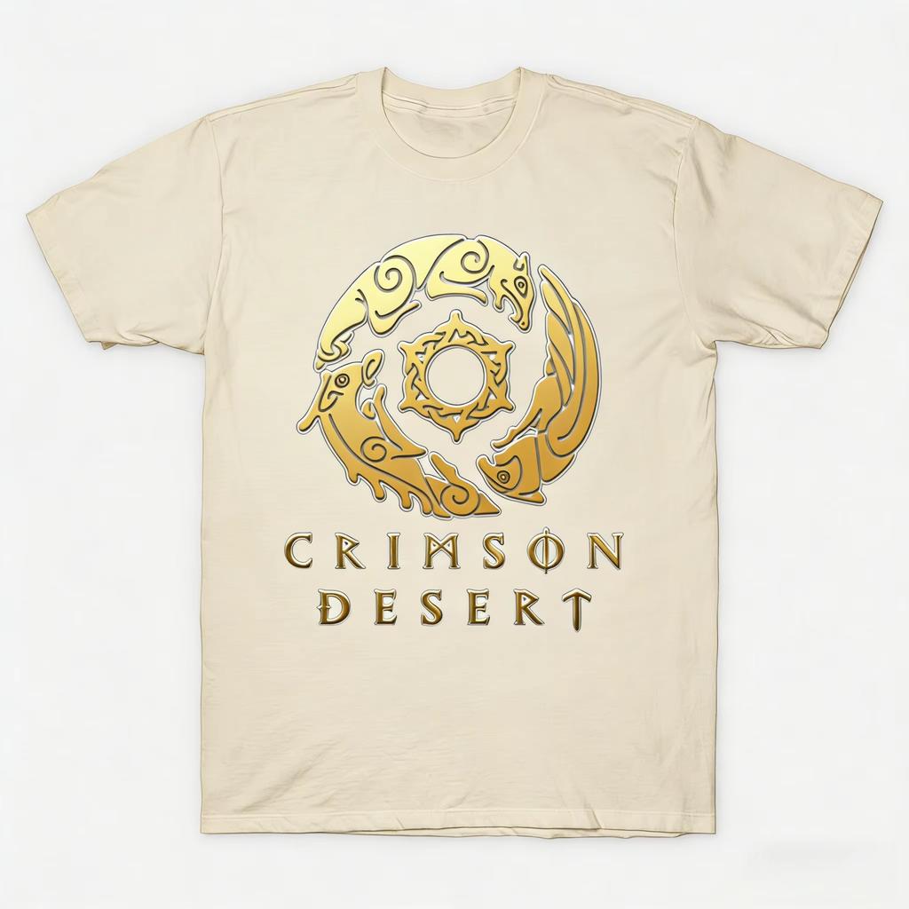 Summer Crimson Desert Game Logo Pattern Unisex New Tshirt Pure Cotton Action Adventure Game Casual Comfortable YK Shirt