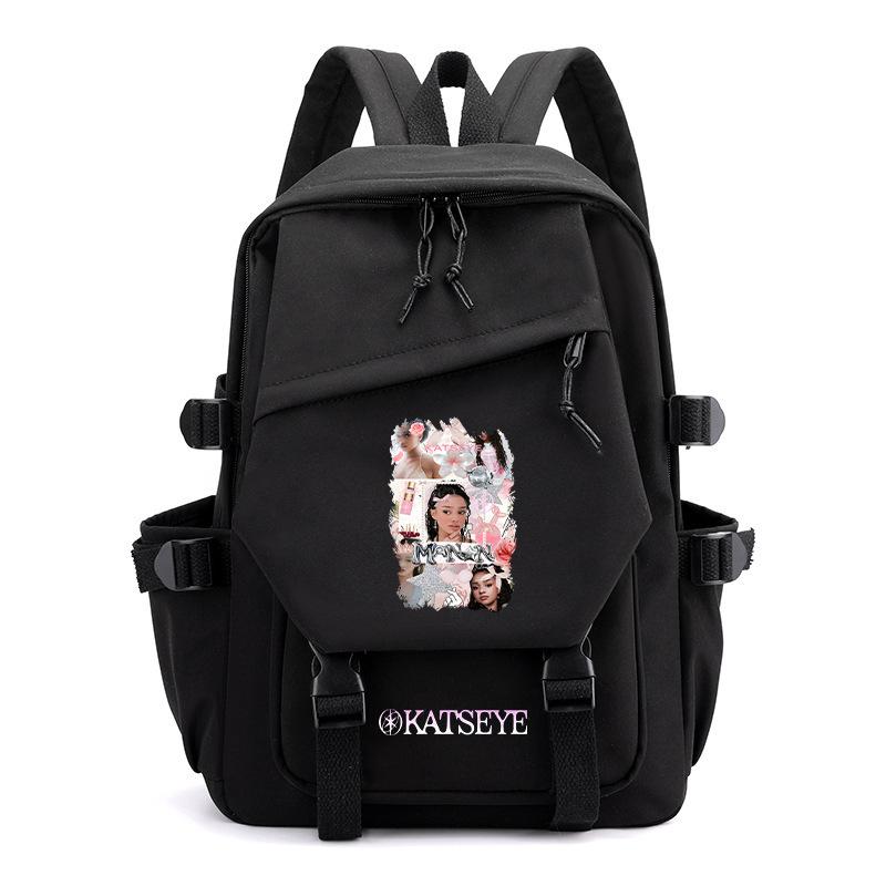 KATSEYE Backpack for School Kids Students Canvas Lightweight Outdoor Travel Daypack Anti-water Large Capacity 601123-9