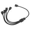 ARGB Splitter Cable 1 To 4 Female To Female 5V 3 Pin RGB Splitter Extension Cable for Computer Chassis CPU Cooler and