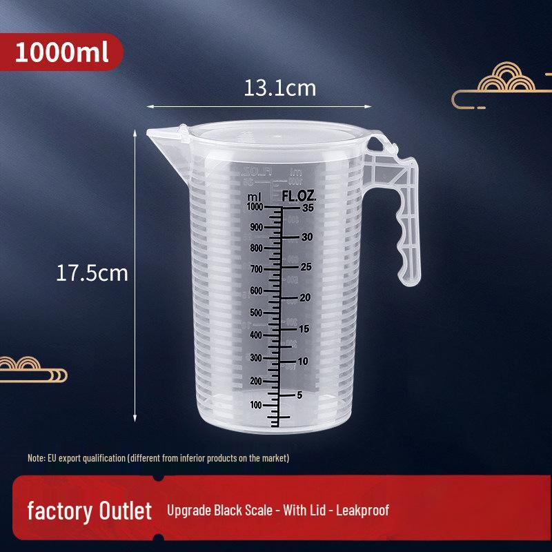 Hengzhi Large Capacity Food-Grade Plastic Measuring Cup for Milk Tea