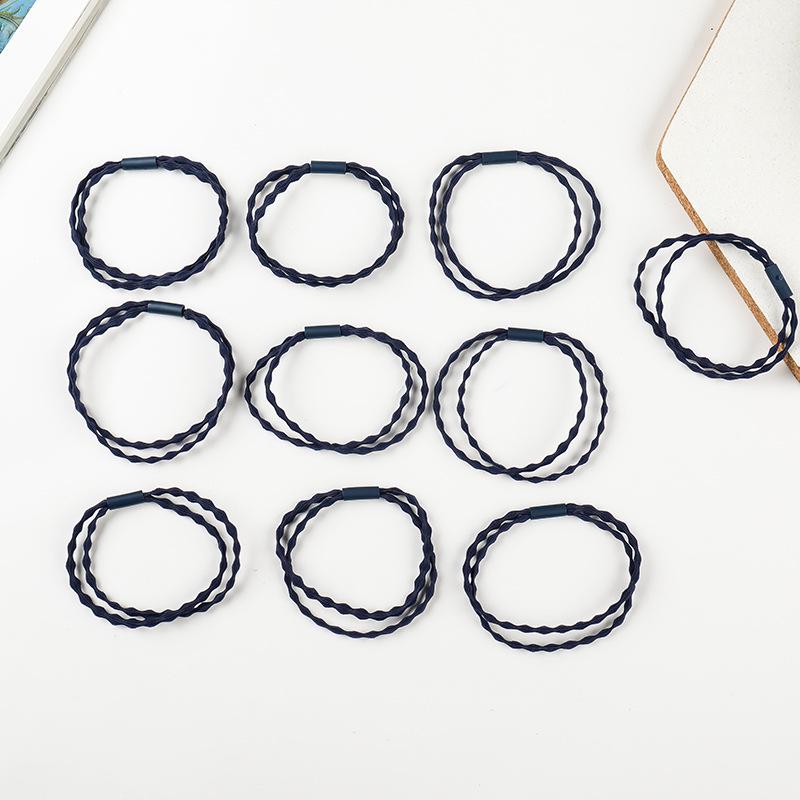 10-Piece Korean Fresh Style Elastic Hair Ties & Headbands Set for Adults